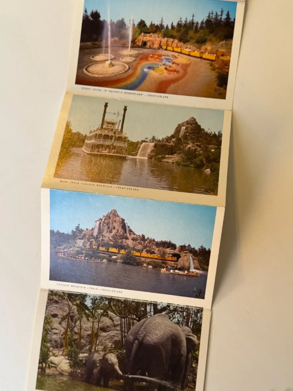 Vintage 1960s Disneyland Magic Kingdom Picture Postcard Book